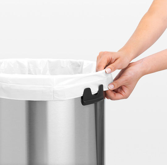 Brabantia Κάδος Touch Bin Απορριμμάτων από Ανοξείδωτο Ατσάλι Push Matt Steel 60lt