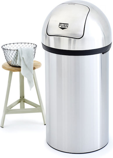 Brabantia Κάδος Απορριμμάτων από Ανοξείδωτο Ατσάλι Push Matt Steel 60lt
