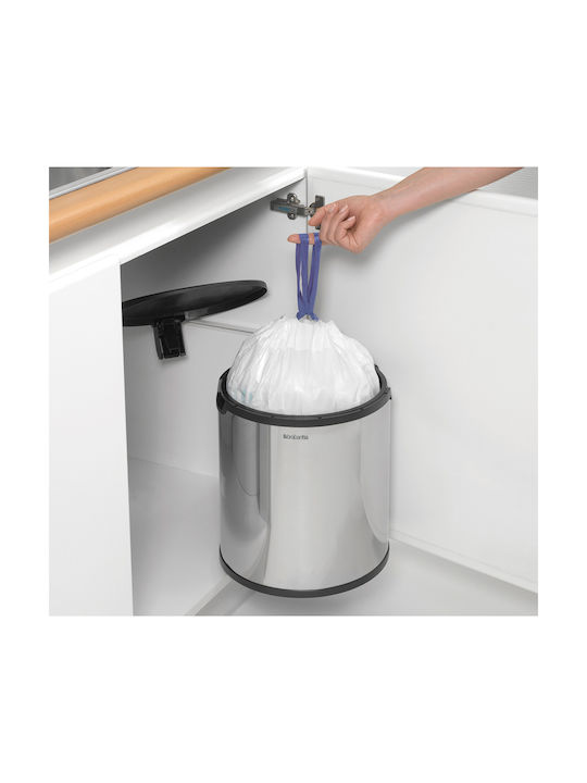 Brabantia Build-In Bin Coș de Gunoi din Oțel Inoxidabil Brilliant Steel 15lt 1buc