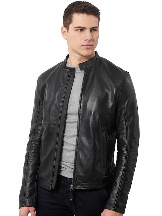 Xray Sheep Leather Jacket Black