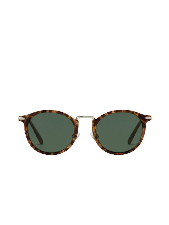 Hawkers Dealer Men's Sunglasses with Brown Tartaruga Frame and Green Polarized Lenses HDEA22CETP