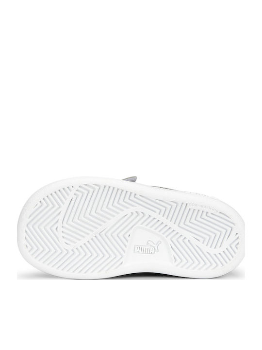 Smash Glitz Glam Kids Sneakers with Scratch Silver