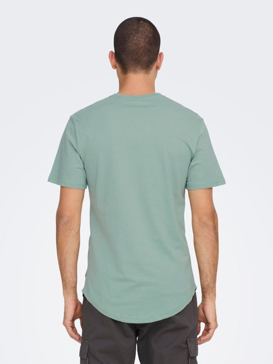 Only & Sons Ανδρικό T-shirt Chinois Green Μονόχρωμο