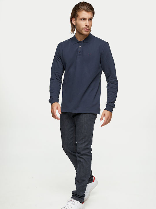 Polo Long Sleeve Blouse Navy Blue