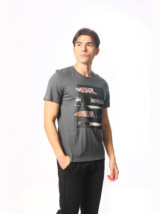 Paco & Co Men's Short Sleeve T-shirt Anthracite