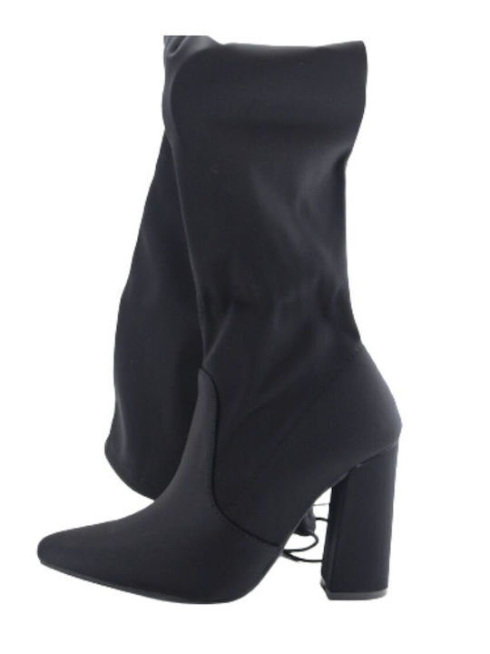 Alta Moda High Heel Women's Boots with Zipper Black