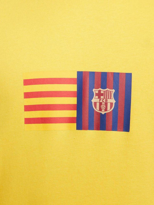FCB Club Φούτερ με Κουκούλα Κίτρινο