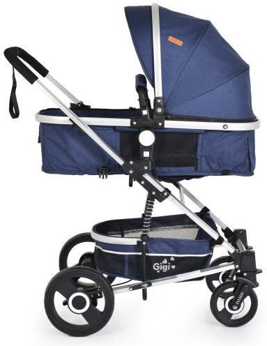 Cangaroo Gigi Καρότσι 2 σε 1 Kατάλληλο για Nεογέννητο Denim 12kg