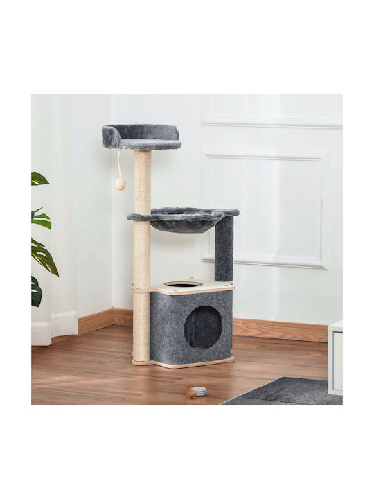 Pawhut Cat Scratching Post Pole in Gri Color