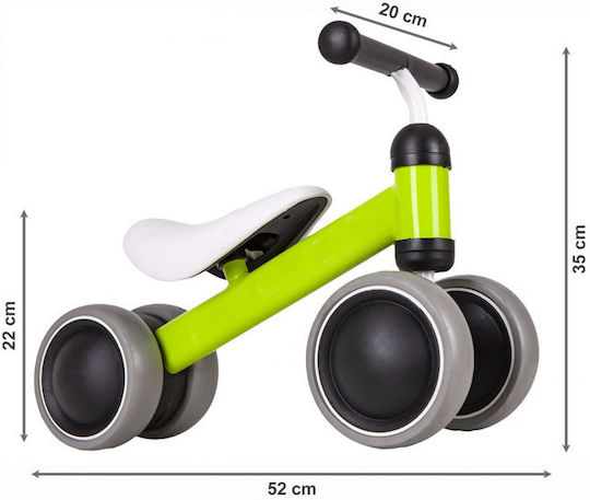 Ecotoys Bicicletă de Echilibru pentru Copii Bicicletă de echilibru Mini Walk-on Walker Verde