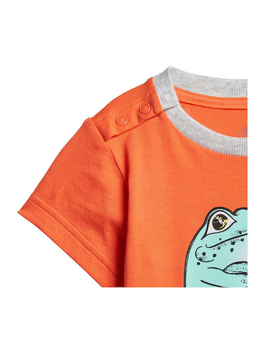 adidas Kids Set with Orange Shorts 2 Pieces