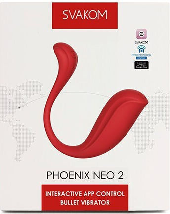 Svakom Phoenix Neo 2 Vibrator Bullet with Remote Control Red