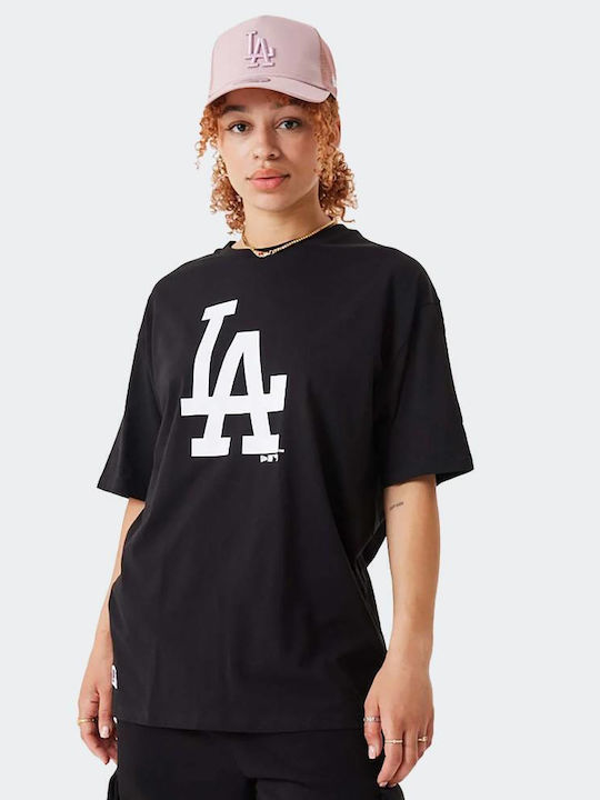 NEW ERA LA DODGERS MLB LEAGUE ESSENTIAL BLACK OVERSIZED T-SHIRT 60332293