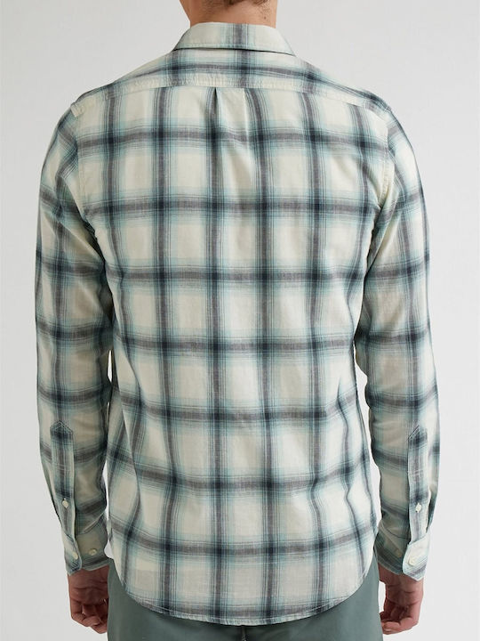 Lee Men's Shirt Long Sleeve Cotton Checked Green