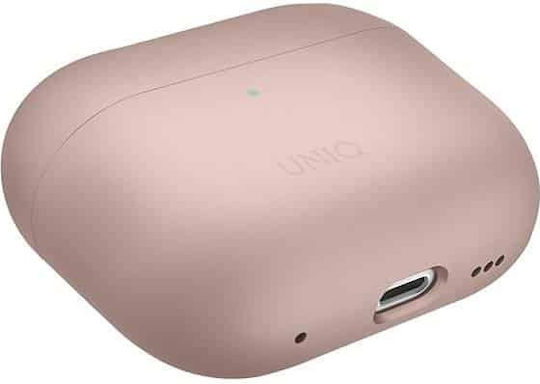 Uniq Lino Hülle Silikon mit Haken in Rosa Farbe für Apple AirPods Pro