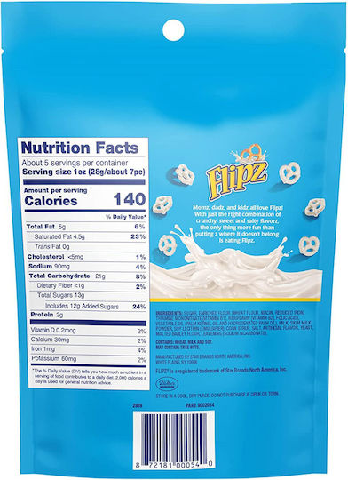 Flipz Pretzel Flipz White Fudge Coated 90gr