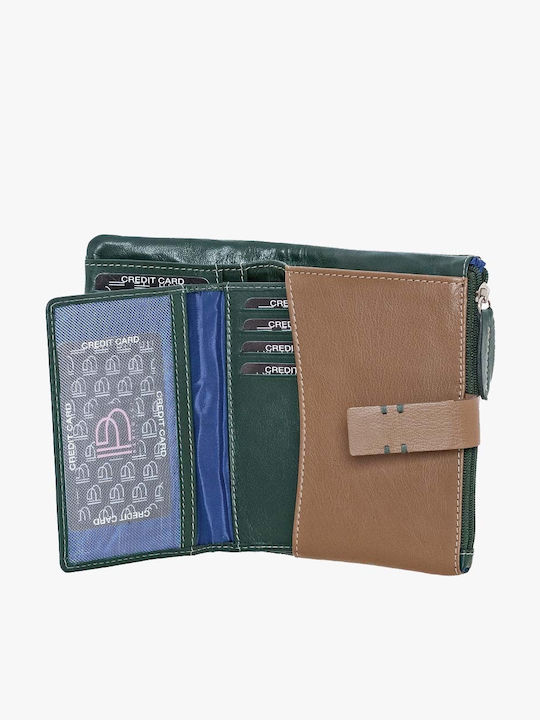 Klein Leder Damen Geldbörse Klassisch mit RFID Camel