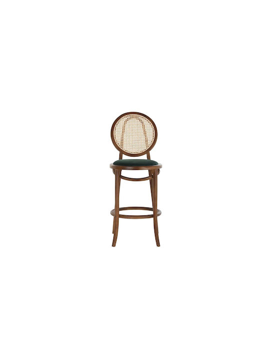 Stool Bar with Backrest Wicker Brown 43x43x108cm