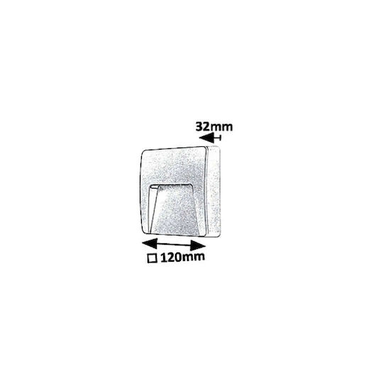 Rabalux Trento Επιτοίχια Εξωτερική Πλαφονιέρα LED IP65 3W με Φυσικό Λευκό Φως