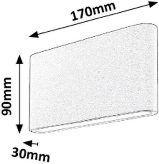 Rabalux Nesna Modern Lamp Wall with Integrated LED Black 17cm