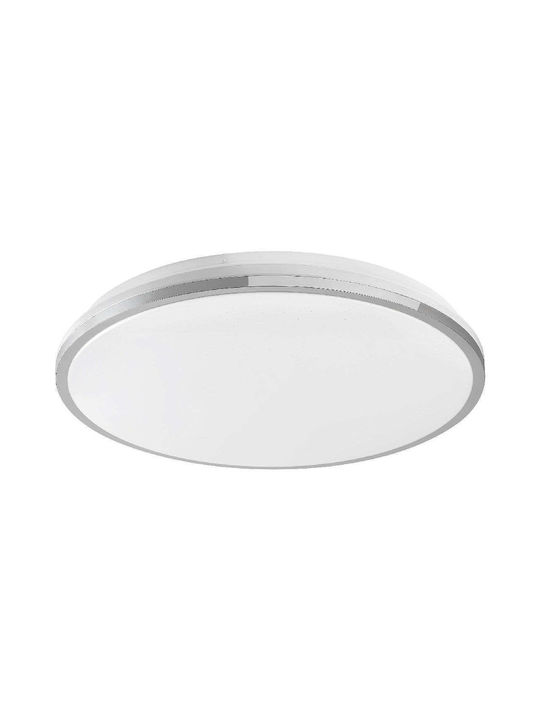 Rabalux Linden Modern Metal Ceiling Light with Integrated LED 49pcs Silver