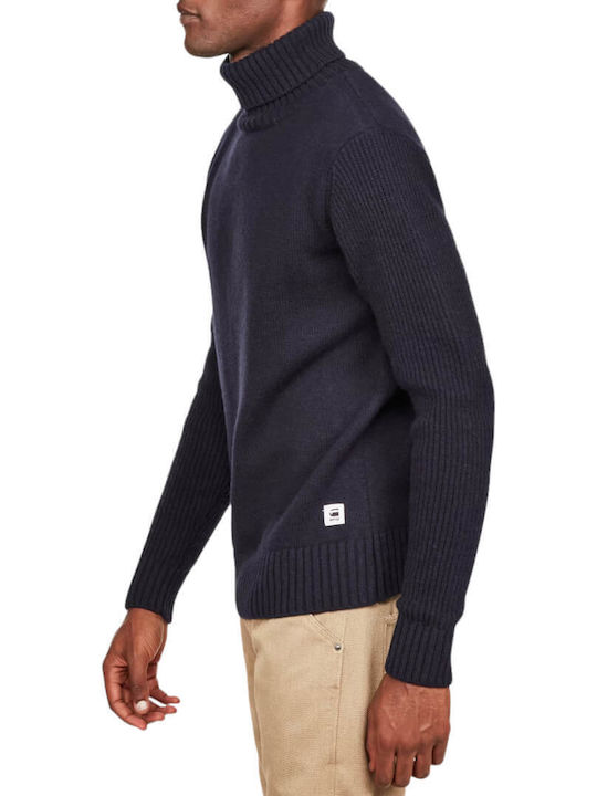 G-Star Raw Men's Long Sleeve Turtleneck Blouse Blue