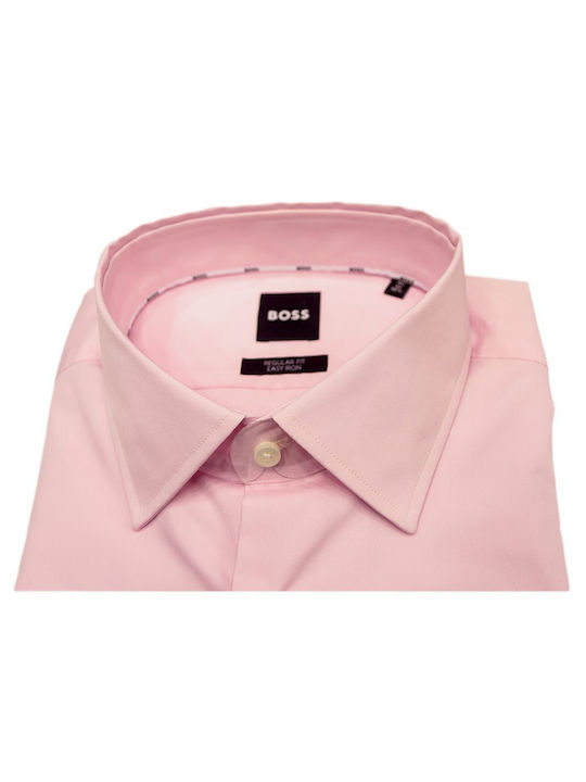 Hugo Boss Men's Shirt Long Sleeve Pastel Pink