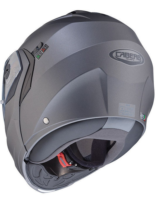 Caberg Duke-X Gun Metal Κράνος Μηχανής Flip-Up ECE 22.06 1550gr με Pinlock και Sunvisor