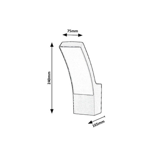 Rabalux Palanga Wall-Mounted Outdoor Ceiling Light LED IP44 12W with Warm White Light