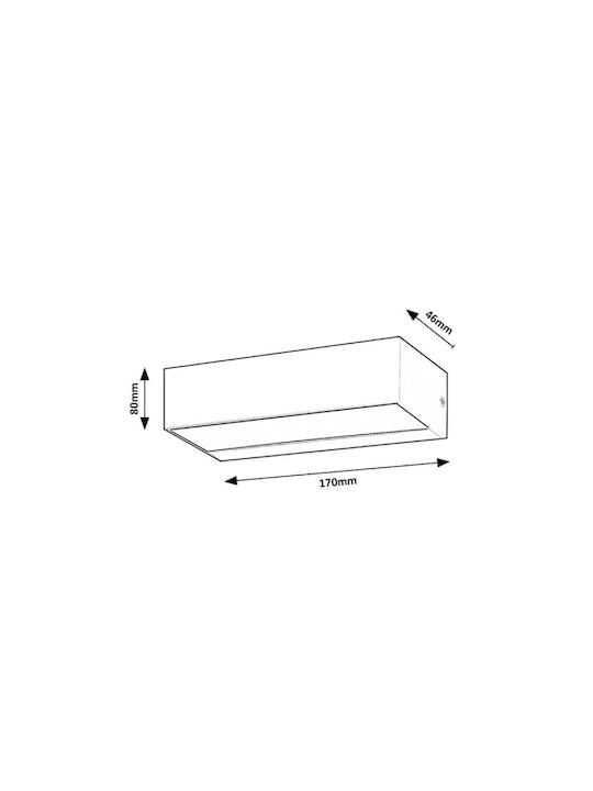 Rabalux Halden Επιτοίχια Εξωτερική Πλαφονιέρα LED IP65 10W με Φυσικό Λευκό Φως