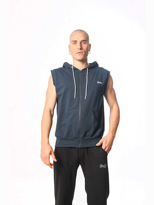 Paco & Co Men's Sweatshirt Jacket with Hood Navy Blue