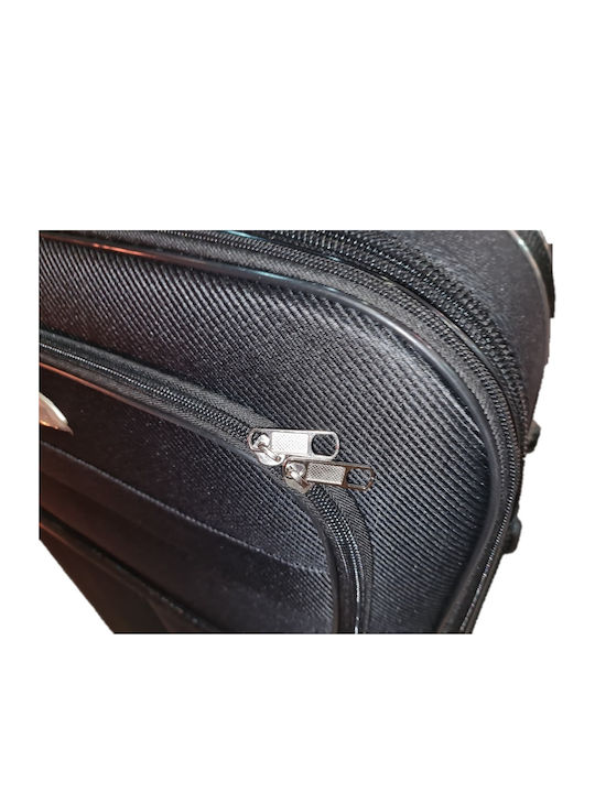 Ormi Medium Fabric Black Suitcase with 4 Wheels Height 58cm
