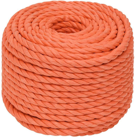 vidaXL Rope with Diameter 14mm and Length 50m Orange Working Rope 14mm 50m made of Polypropylene