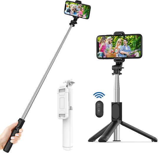 Techsuit Q01 Selfie-Stick Tripod für Handy Bluetooth Weiß