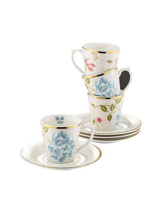 Laura Ashley Pinstripe Heritage Porcelain Espresso Cup Set 90ml Cobblestone