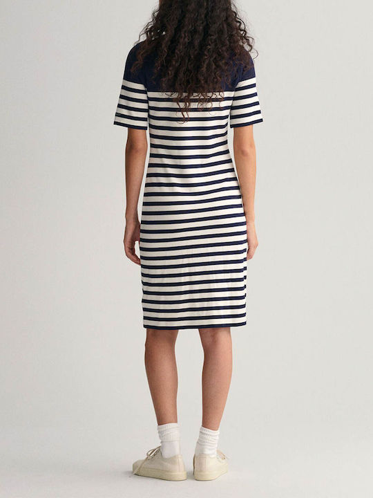 Gant Summer Mini T-Shirt Dress Navy Blue