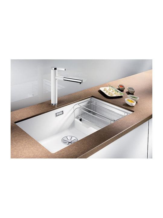 Blanco Subline 700-U Level Silgranit 526003 Sub masă Chiuvetă Stânga din Granit Sintetic L73xW46cm Negru