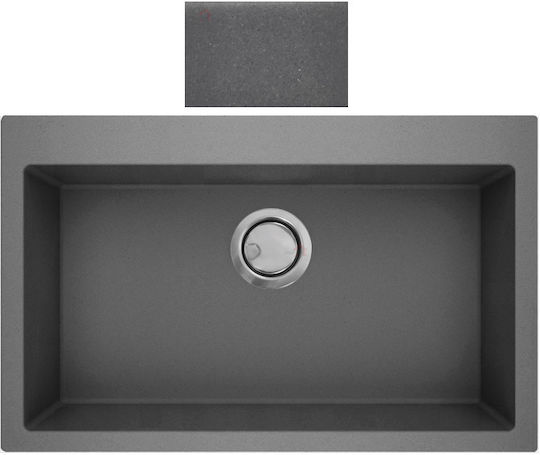 Crown Quadra Q-81 6781 6781-150 Drop-In Мивка от Синтетичен Гранит Ш79xД50см Титан