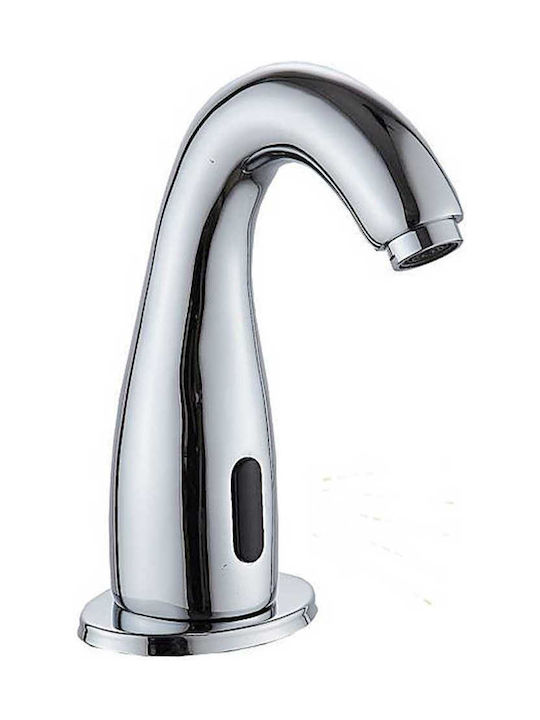 Gloria Stroboli Sink Faucet with Photocell Sensor Silver