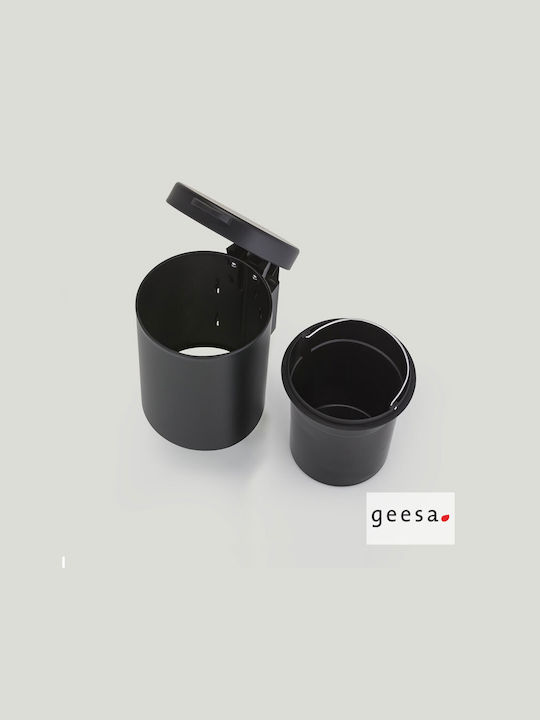 Geesa 644-400 Inox Perie pentru coșul de gunoi din baie 3lt Negru