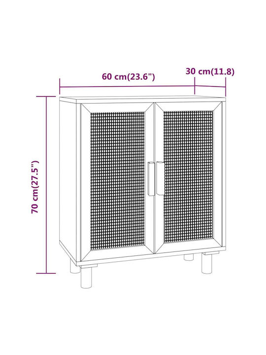 Мебели за съхранение Бежов 60x30x70см