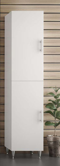 Drop Dulap Coloană pentru Baie Side Cabinet 5SLR040Alb Coloană pentru Baie Pardoseală M40xAdâncime32xÎnălțime184cm Alb