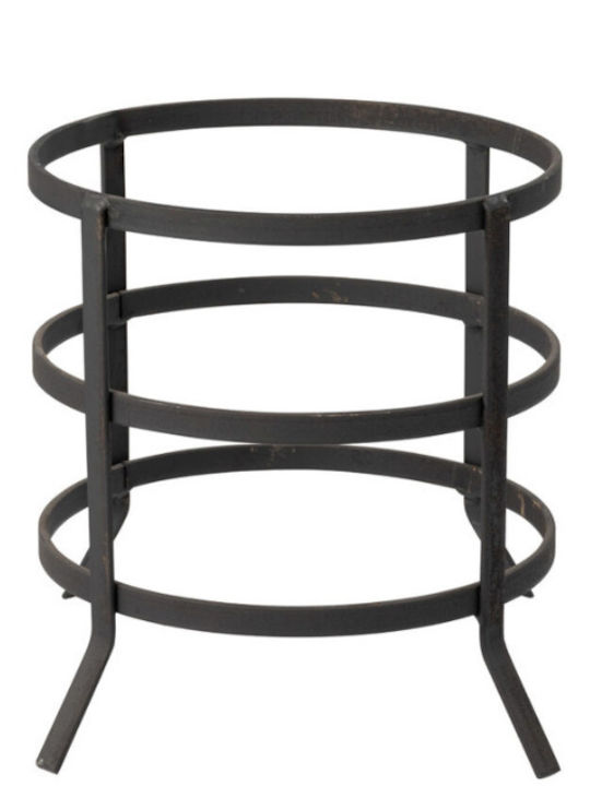 Parasiabasis Metallisch Korb Holzlagerung 28x28x30cm Parasiabasis Metallisch Korb Holzlagerung 28x28x30cm