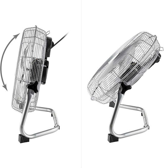 Muhler Ανεμιστήρας Δαπέδου 60W Διαμέτρου 35.56cm Ασημί