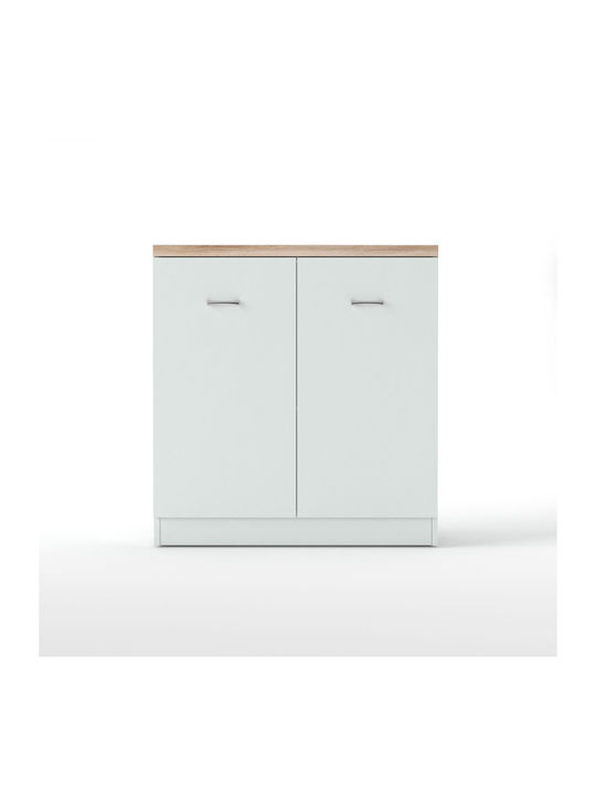 Sideboard Top Mix Wooden With Drawers White / Sonoma 80x33x85cm