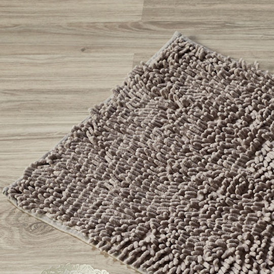 Whitegg Badematte Synthetisch,Polyester/Cotton/Leather Rechteckig Πατ27 1 Grey 50x80cm