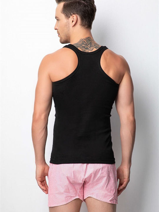 Donex Men's Undershirt Sleeveless in Black Color