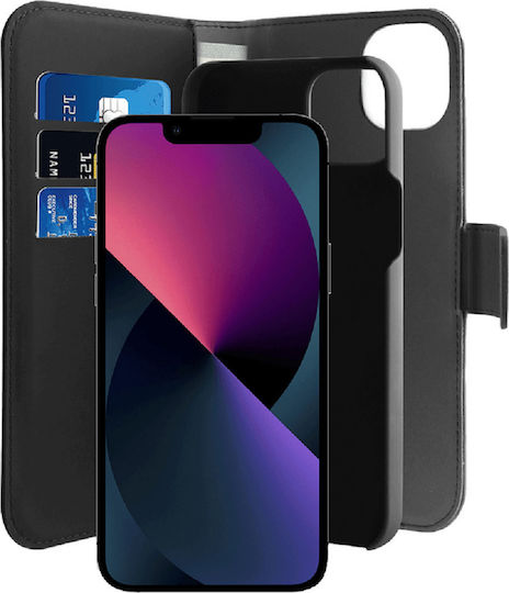 Puro Detachable Wallet Δερματίνης Μαύρο (iPhone 14)