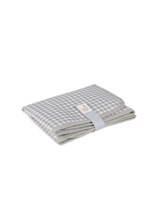Walking Mum Tragbare Wickelauflage I Love Vichy aus Stoff 33x66cm