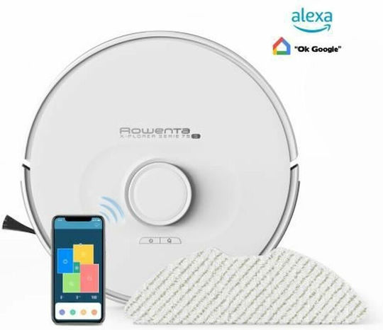 Rowenta X-Plorer Serie 75S Прахосмукачка Робот с Картографиране Лазер и Всмукателна Мощност 2700Pa Бяла